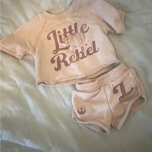 Baby gap Princess Leia sweat suit shirt set 0-3 months